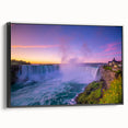 Black and white framed canvas of Ontario landscape, vintage poster style, ideal for bedroom wall art.