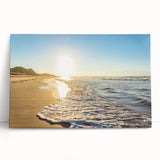 Black and white stretched canvas depicting the Prince Edward Island landscape, ideal for kitchen wall art.
