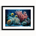 Extra large abstract art print depicting vibrant Caribbean scenery on a textured canvas, ideal for living room decor.