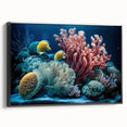 Black and white vintage poster art of Caribbean landscape on framed canvas, ideal for bedroom wall decor.