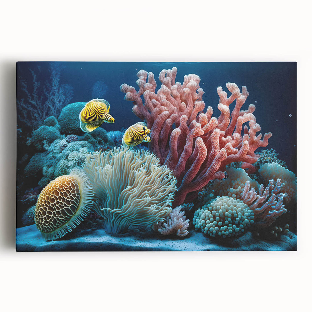 Black and white stretched canvas featuring a serene Jamaican beachscape, ideal for kitchen wall art or bedroom ambiance.