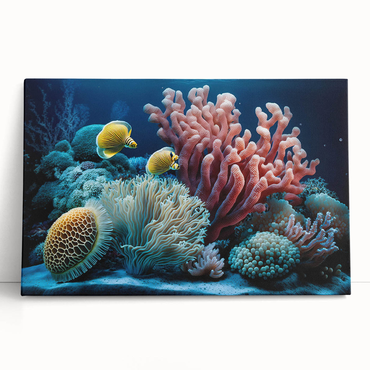 Black and white photo of a Caribbean beach on stretched canvas, ideal for kitchen wall art.
