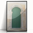Large abstract wall art depicting the Caribbean Saint Lucia scenery in vibrant blue and green hues on a framed acrylic.