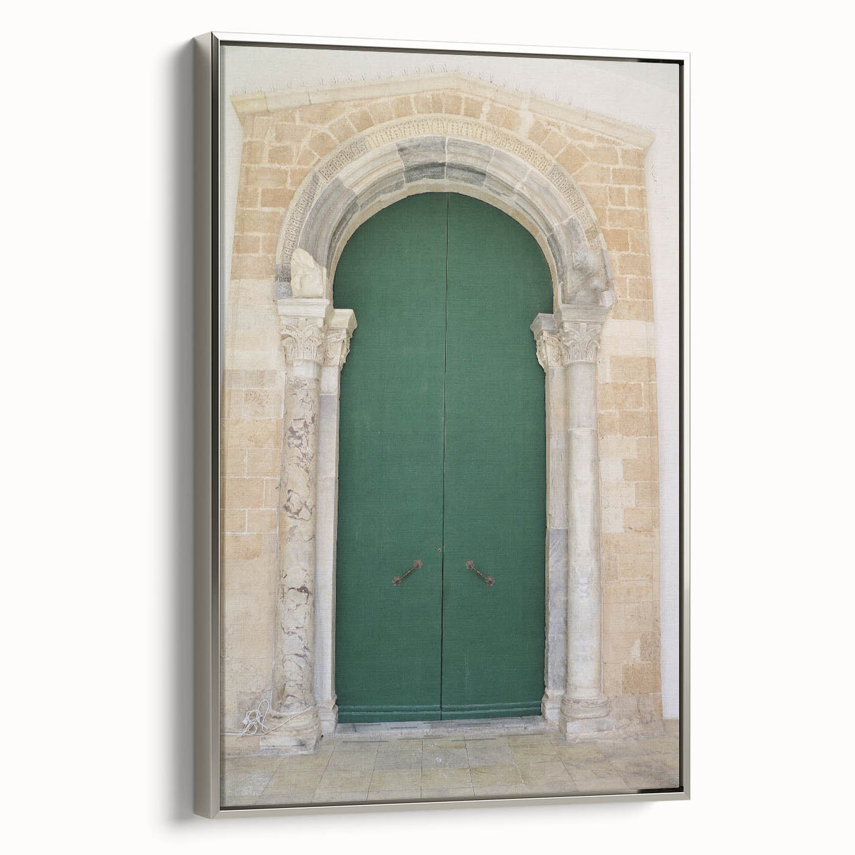 Landscape art painting of Saint Lucia with vibrant colors on a framed canvas, ideal for living room decor.