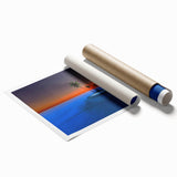 Extra large rolled canvas print of a serene Caribbean Virgin Islands scenery with vibrant blue and green tones.