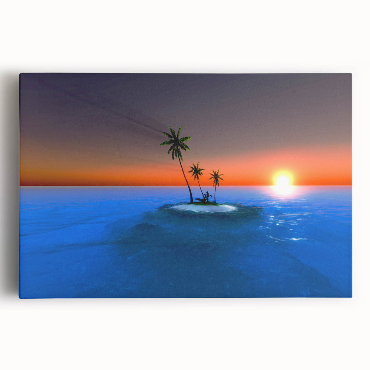 Black and white stretched canvas of Caribbean Virgin Islands scenery, suitable for kitchen wall art or bedroom ambiance.
