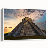 Vintage poster art of a Central American scenery on a framed canvas, featuring a colorful palette.
