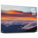 Large abstract wall art of Central America scenery on acrylic glass, suitable for bedroom or dining room decor.