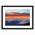 Abstract art print depicting a colorful, textured scene of Central America on a large black-framed canvas.