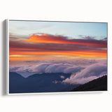 Vintage poster art of a Salvadoran landscape on extra-large framed canvas.