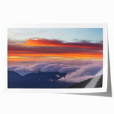 El Salvador landscape with floral elements in vibrant colors on a rolled print, ideal for art wall dining room.