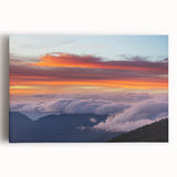Black and white stretched canvas of a Central American landscape, suitable for kitchen wall art.