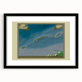 Extra large framed abstract art print featuring a vibrant, textured depiction of a Central American landscape.