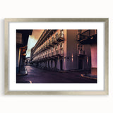 Extra large abstract art print of Central America scenery in textured silver frame, suitable for living room decor.
