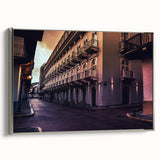 Framed canvas featuring a vintage-style landscape painting of Central America with vibrant colors on a black background.