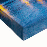 Black and white landscape art painting of a European mountain scene on large stretched canvas, ideal for bedroom decor.