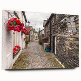 Acrylic print of a serene Cumbria landscape in soft green and blue tones, ideal for bedroom or dining room art.