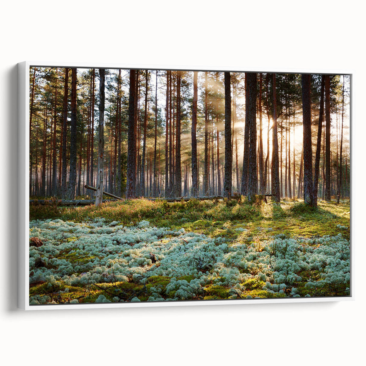 Vintage poster art of a European Estonia scenery on framed canvas, featuring colorful art in extra large size.