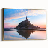 Vintage poster art of a French landscape on framed canvas, featuring muted earth tones, ideal for bedroom wall decor.