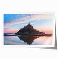 Extra large rolled print of a French scenery with vibrant floral elements, ideal for art wall dining room.