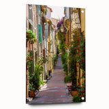 Acrylic print of a Provence landscape in muted earth tones, ideal for dining room decor.