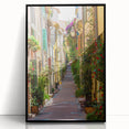 Large abstract wall art depicting a serene Provence landscape in muted earth tones on a framed acrylic.