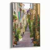 Landscape art painting depicting the Provence region, with vibrant colors on framed canvas, ideal for living room decor.