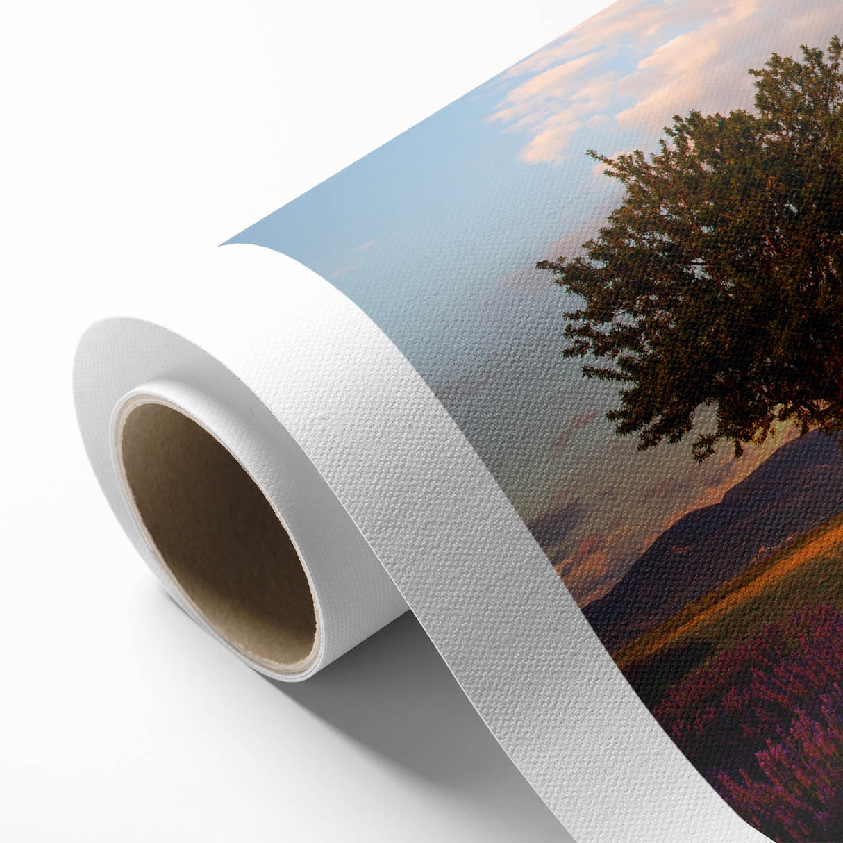 Art Deco poster of a serene South France landscape in pastel shades on rolled canvas, ideal for nursery wall art.