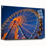 Acrylic print of a Munich cityscape in muted blue and gray tones, suitable for bedroom or dining room decor.