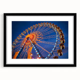 Colorful abstract art print of a textured Munich scenery in vibrant hues on a large framed canvas.