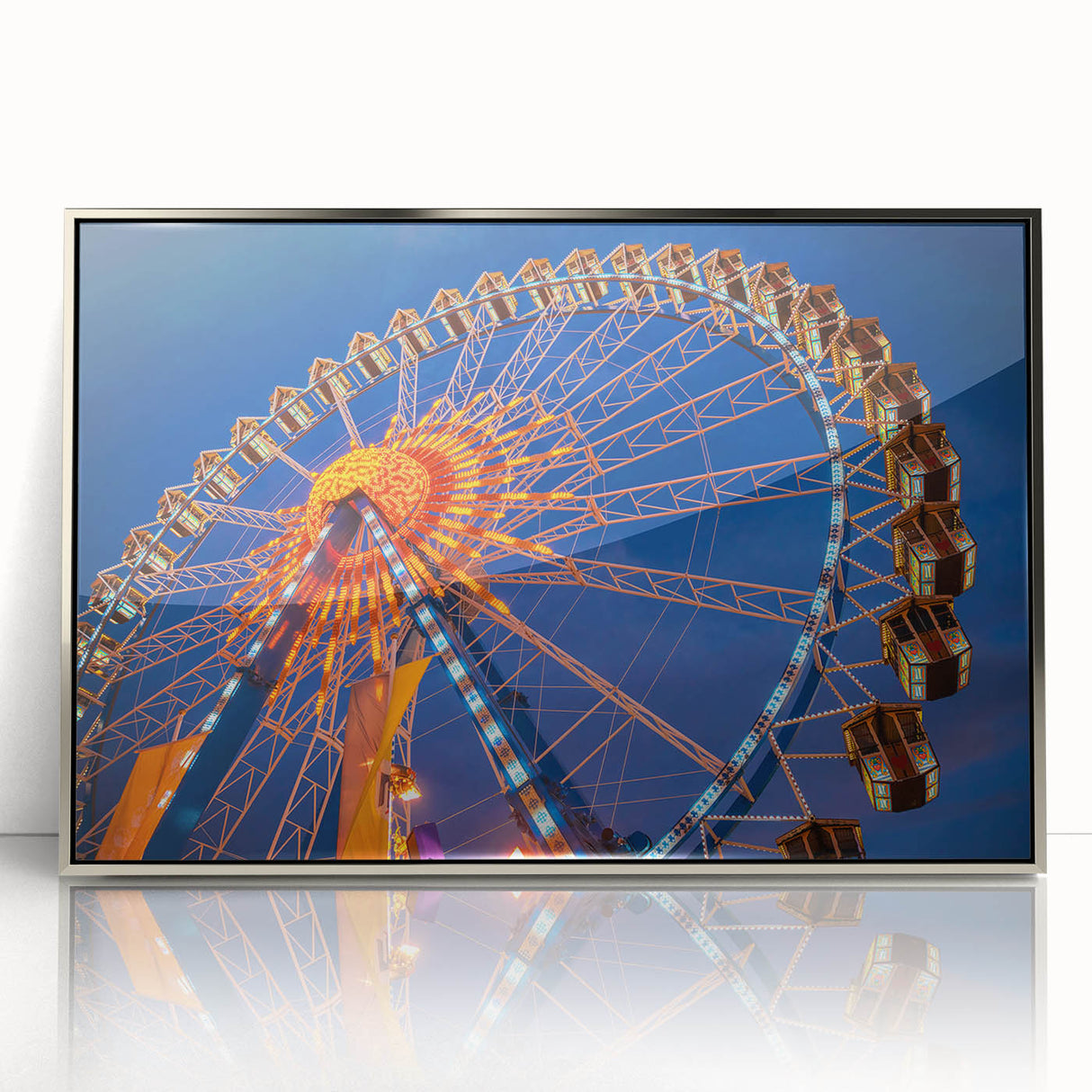 Large art print of Munich scenery in muted earth tones on framed acrylic, ideal for modern art wall decor.