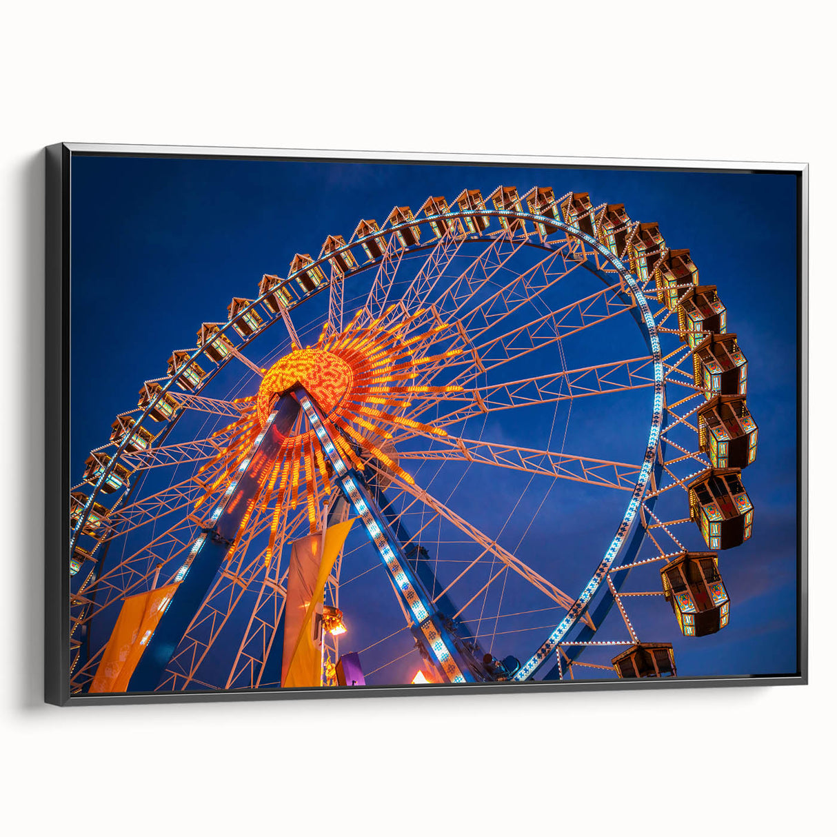 Black and white framed canvas of a vintage Munich landscape, ideal for bedroom wall art.