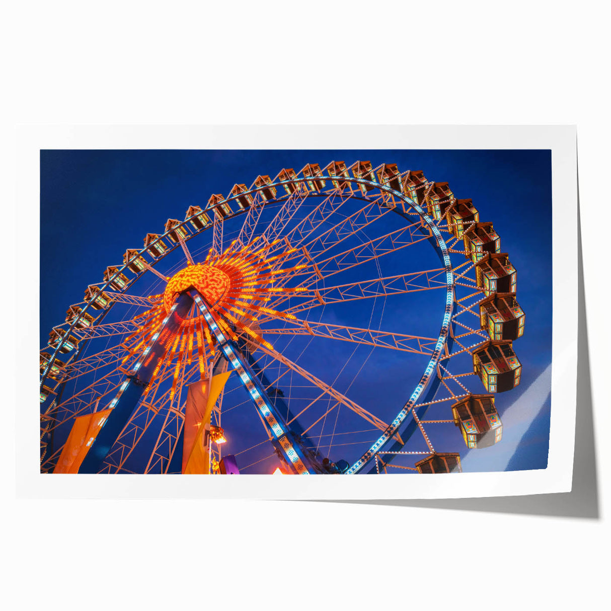 Rolled print of a Munich cityscape featuring soft greens and blues, ideal for art wall dining room decor.