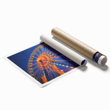 Extra large rolled print of Munich scenery with vibrant floral accents.