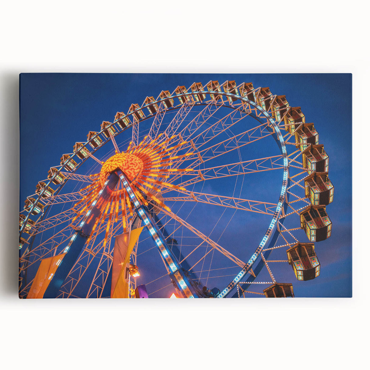 Black and white photo of Munich skyline on large stretched canvas, ideal for kitchen wall art.