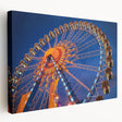 Munich cityscape in muted gray and blue tones on a large stretched canvas, ideal for kitchen wall art.