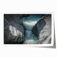 Rolled print of Mount Etna with vibrant green and floral foreground, ideal for art wall dining room.