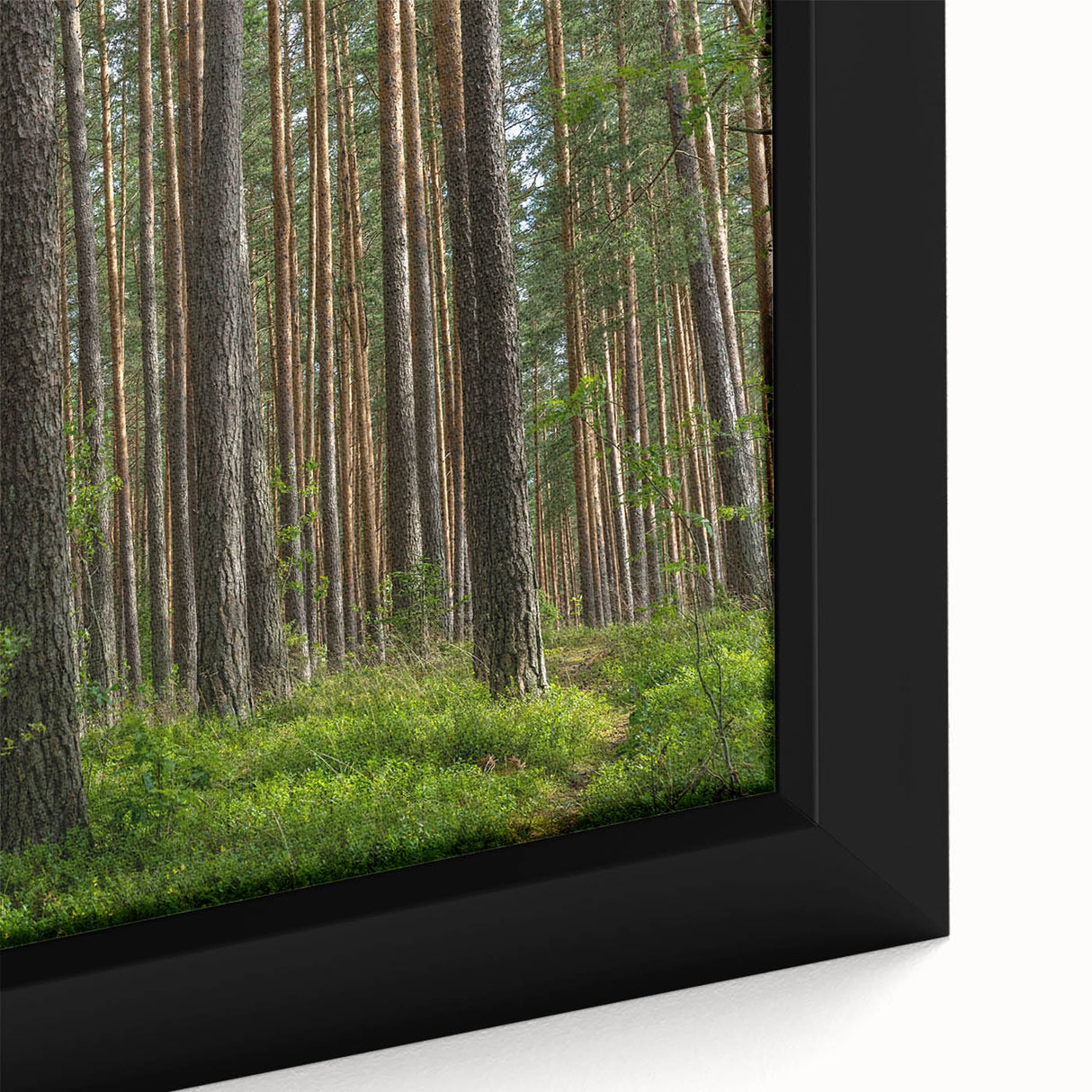 Black framed canvas of a textured, colorful European scenery, ideal for extra large living room wall art.