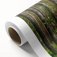 Art deco poster depicting a serene Lithuanian landscape on rolled canvas, ideal for nursery wall art.