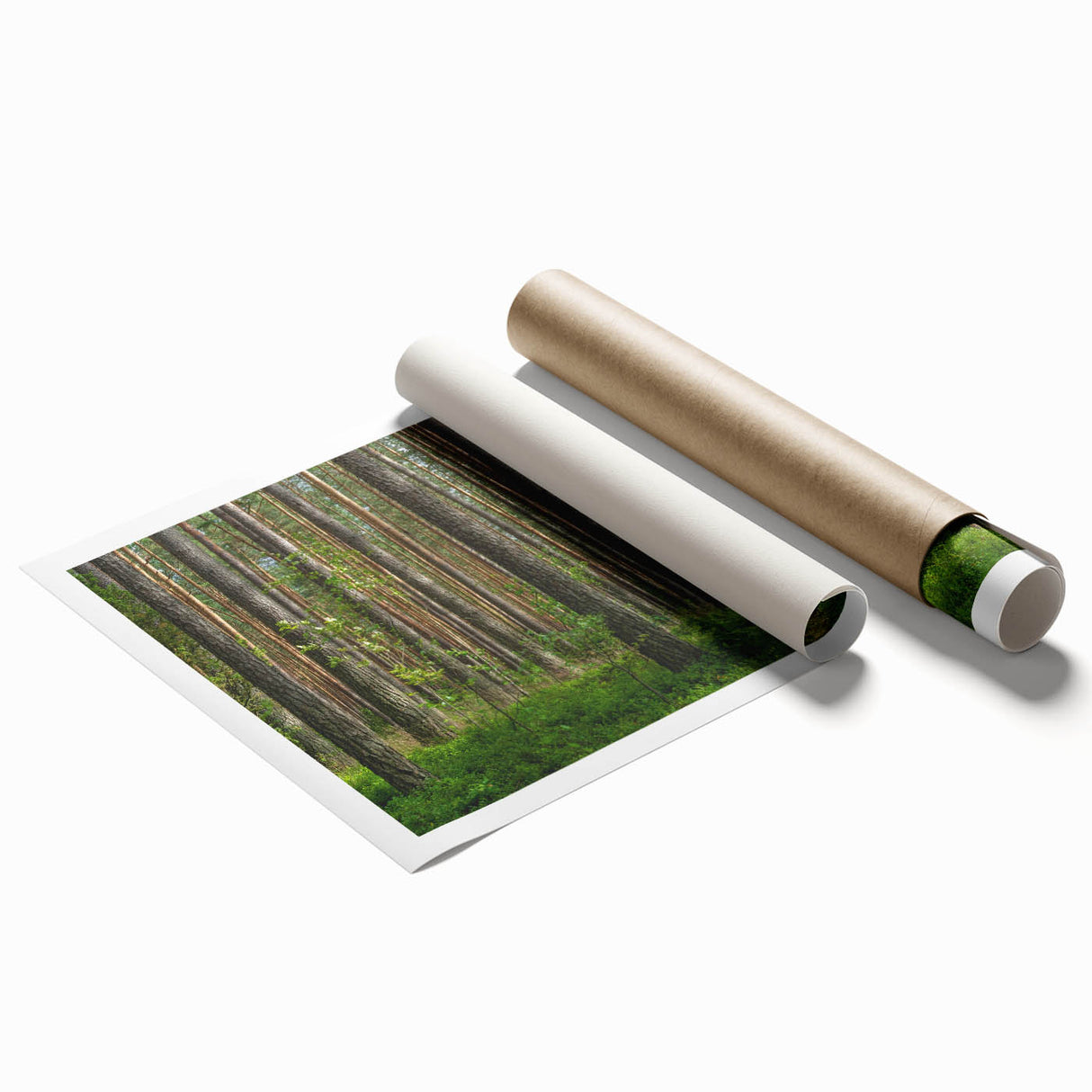 Extra large rolled print of a serene Lithuanian landscape with soft pastel shades, ideal for classy bathroom wall art.