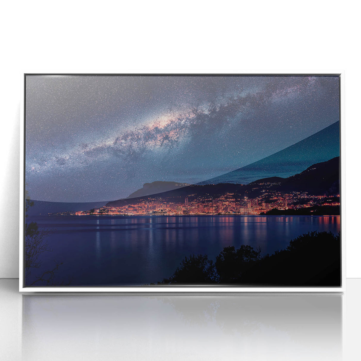 Mid-century modernist art of Monaco scenery in acrylic, featuring pastel shades, ideal for nursery wall art.