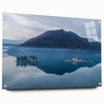 Acrylic print of a European scenery in Montenegro, depicted in muted earth tones, suitable for bedroom or dining room decor.