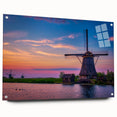 Acrylic print of a European scenery in muted earth tones, ideal for dining room decor.
