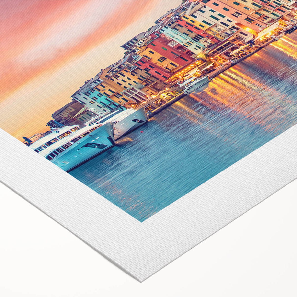Art deco poster of Porto, Portugal, featuring vibrant blues and oranges on rolled canvas, suitable for dining room decor.