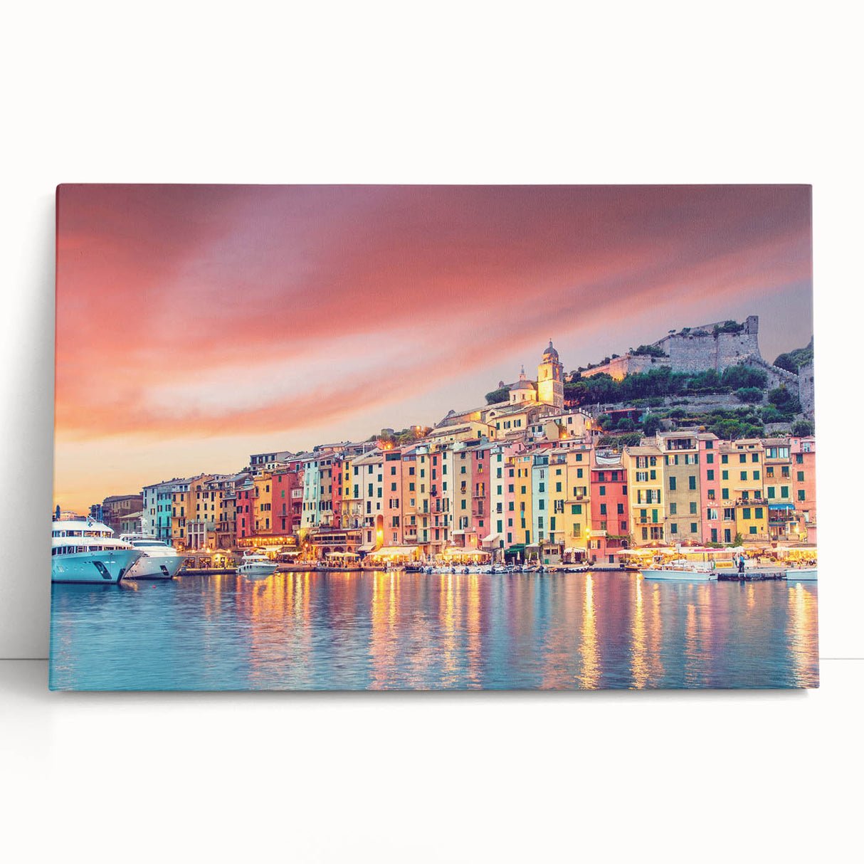 Black and white large art of Porto, Portugal on stretched canvas, ideal for kitchen wall art.