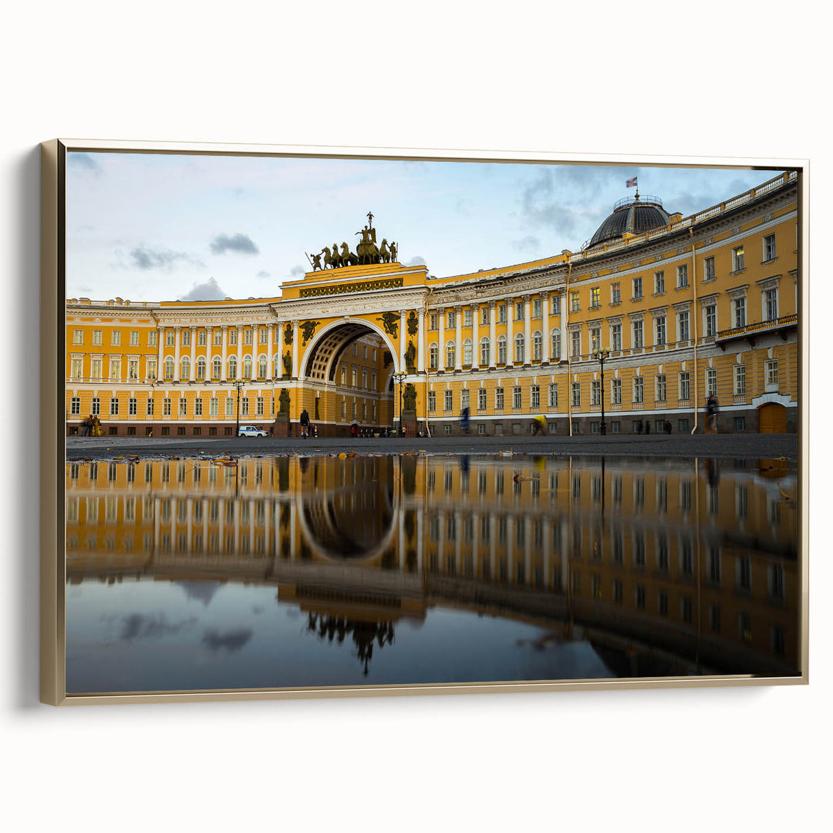 Framed canvas wall art depicting a vintage-style landscape of St.