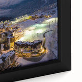 Black wall art featuring a textured close-up of Sochi scenery on a framed canvas, with colorful accents.