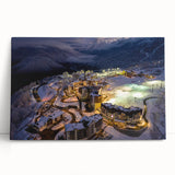 Black and white photograph of Sochi landscape on large stretched canvas, ideal for kitchen wall art.