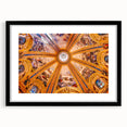 Colorful abstract art print of Madrid skyline in vibrant hues on a textured, extra large canvas, ideal for living room decor.