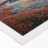 Art deco poster featuring a scenic view of a Swedish landscape on rolled canvas, suitable for dining room wall art.